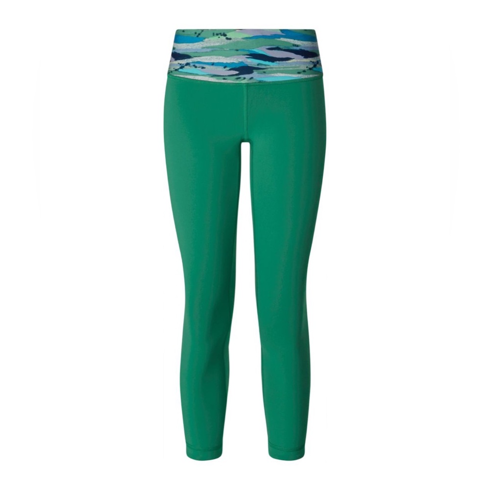 Lululemon Wunder Under Crop III Inkwell / Jungle Size 8